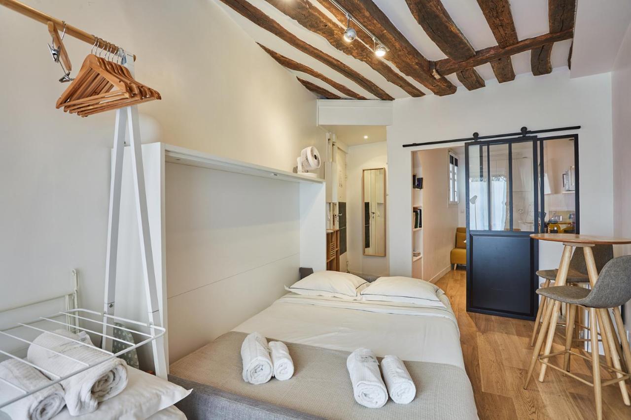 Appartement Studio Le Marais Renove / Paris Historique Extérieur photo